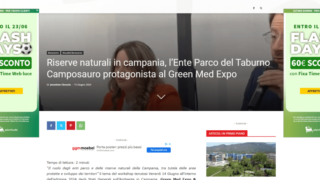 Rassegna Stampa - anteprima 24 - Green Med Expo & Symposium - 2025