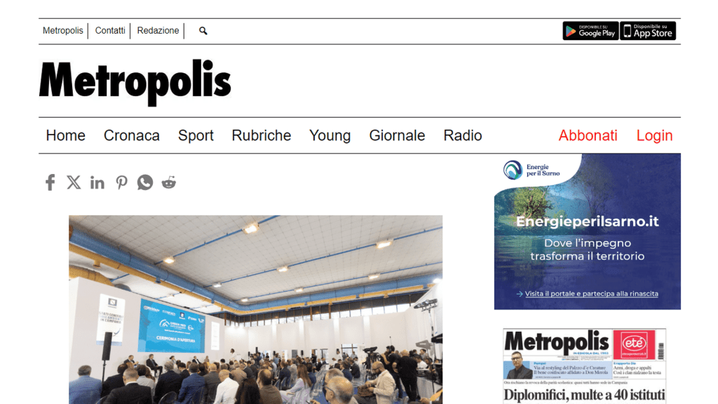 Rassegna Stampa - metropolis - Green Med Expo & Symposium - 2025