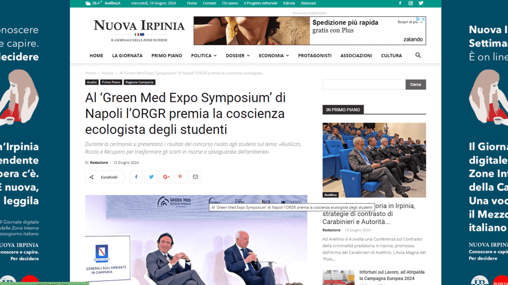 Rassegna Stampa - nuova irpinia - Green Med Expo & Symposium - 2025