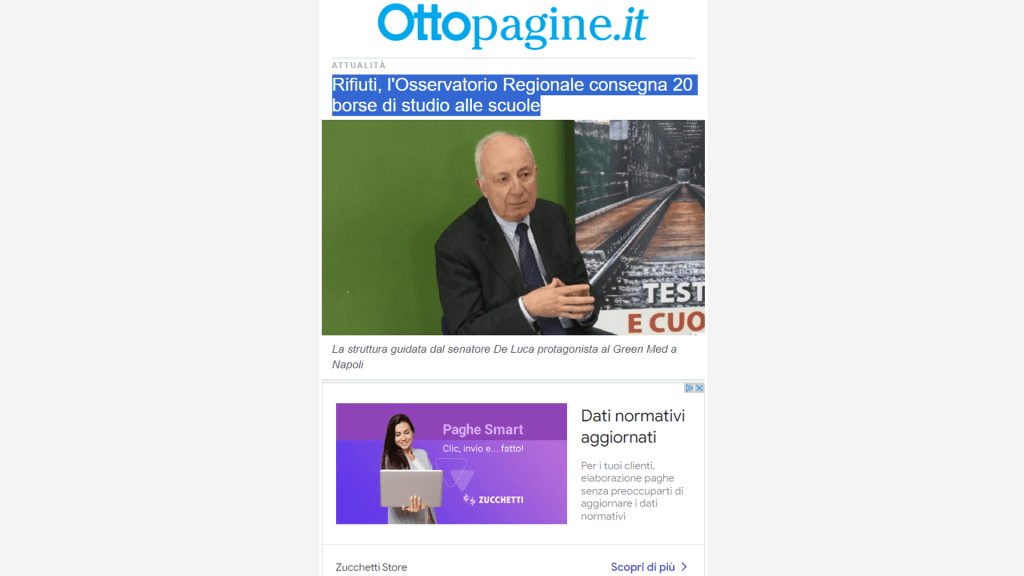 Rassegna Stampa - ottopagine - Green Med Expo & Symposium - 2025